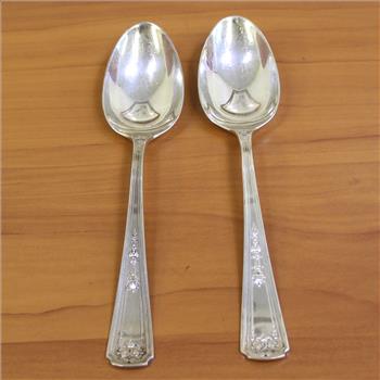 Whiting Oriana Solid Sterling Silver Serving Spoons