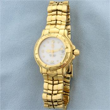 Womans Tag Heuer 6000 Series Solid 18k Gold Automatic Watch WH 234