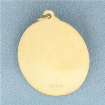 World's Greatest 3-D Dice Pendant or Charm in 14k Yellow Gold