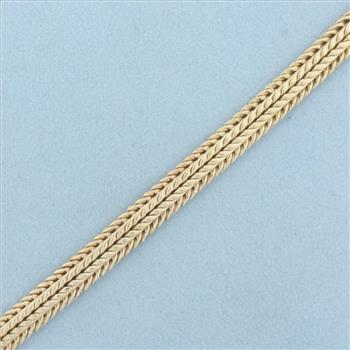 Woven Foxtail Bracelet in 14k Yellow Gold