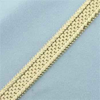 Woven Link Bracelet in 14k Yellow Gold