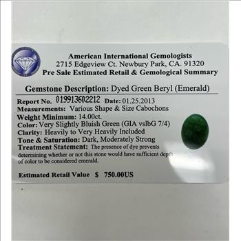 14CTS LOOSE EMERALD GEMSTONE