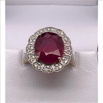 RUBY & DIAMOND RING IN 14K GOLD