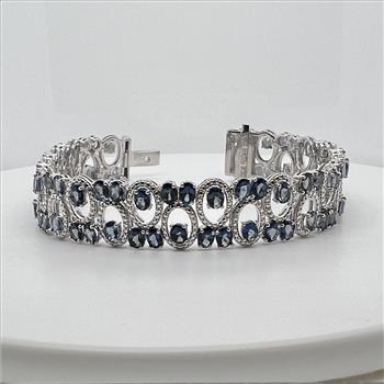 TANZANITE BRACELET IN STERLING SILVER
