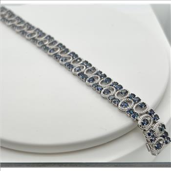 TANZANITE BRACELET IN STERLING SILVER