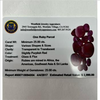 25CTS RUBY GEMSTONE PARCEL