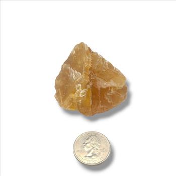 Lustrous Raw Honey Calcite from Mexico with Fluorescence