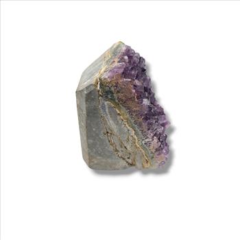 Elegant Brazilian Amethyst Cluster with Cut Base