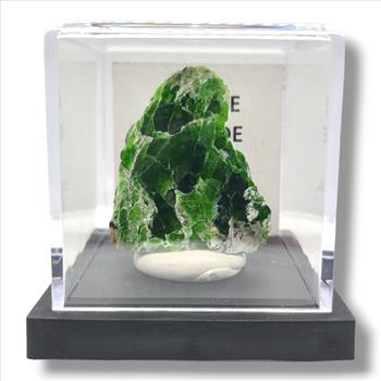 Polished Chromium Diopside Specimen from Russia