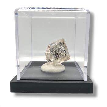  Herkimer Diamond Quartz Crystal with Fluorescent Inclusions from Ace of Diamonds Mine, New York in Display Case