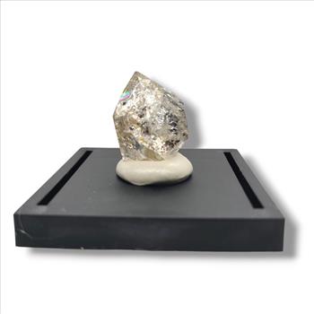  Herkimer Diamond Quartz Crystal with Fluorescent Inclusions from Ace of Diamonds Mine, New York in Display Case