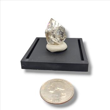  Herkimer Diamond Quartz Crystal with Fluorescent Inclusions from Ace of Diamonds Mine, New York in Display Case