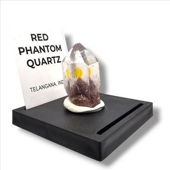 Red Phantom Quartz with Hematite Inclusions