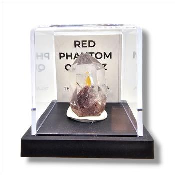Red Phantom Quartz with Hematite Inclusions