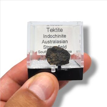 Tektite from Indochinite Australasian Strewnfield - Chinese Specimens in Perky Boxes