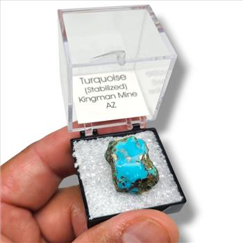 Turquoise Kingman Mine - Stabilized Arizona Gems in Perky Boxes
