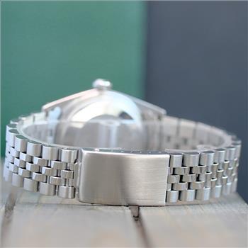 ROLEX MENS DATEJUST STAINLESS STEEL GREEN DIAMOND DIAL BEZEL 36MM WATCH 1603 - PREOWNED