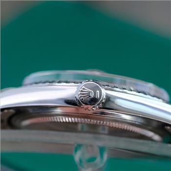 ROLEX MENS DATEJUST STAINLESS STEEL GREEN DIAMOND DIAL BEZEL 36MM WATCH 1603 - PREOWNED