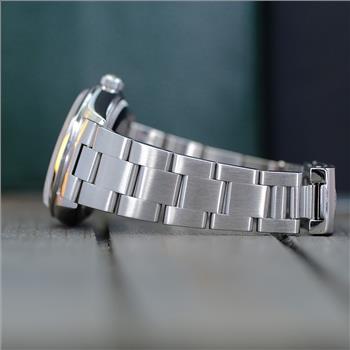 ROLEX 14000 AIR-KING STAINLESS STEEL GREEN DIAL SMOOTH BEZEL 34MM WATCH