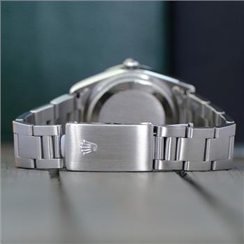 ROLEX 14000 AIR-KING STAINLESS STEEL GREEN DIAL SMOOTH BEZEL 34MM WATCH