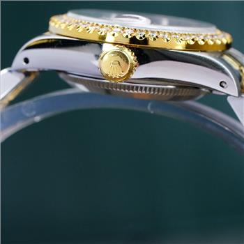 ROLEX WATCH LADIES DATEJUST 26MM GOLD STEEL PINK DIAMOND DIAL DIAMOND BEZEL-PREOWNED