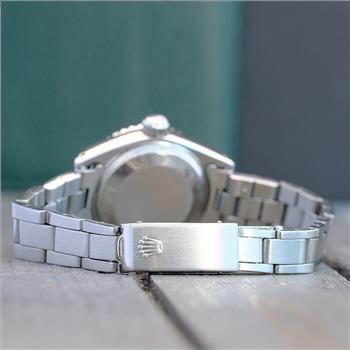 ROLEX WATCH LADIES DATEJUST STAINLESS STEEL BLUE DIAMOND DIAL BEZEL 26MM 6917-PREOWNED