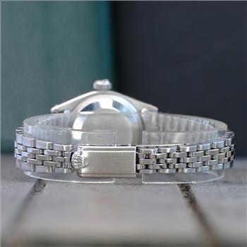 ROLEX WATCH LADIES DATEJUST STAINLESS STEEL PINK DIAMOND DIAL BEZEL 26MM -PREOWNED