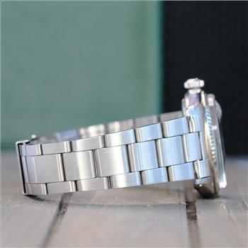 ROLEX MENS DATEJUST GOLD STEEL POWDER BLUE DIAL OYSTER BAND 36MM WATCH 1601 - PREOWNED