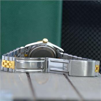 ROLEX MENS DATEJUST GOLD STEEL BLUE DIAMOND DIAL JUBILEE 36MM WATCH - PREOWNED