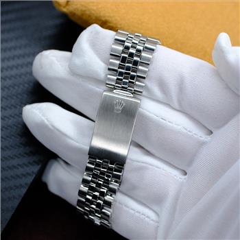 MEN'S ROLEX WATCH DATEJUST STEEL GREEN DIAMOND DIAL FLUTED BEZEL 36MM AUTOMATIC-PREOWNED