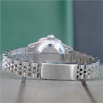 ROLEX LADIES DATEJUST WATCH STAINLESS STEEL PINK DIAL DIAMOND BEZEL 26MM - PREOWNED