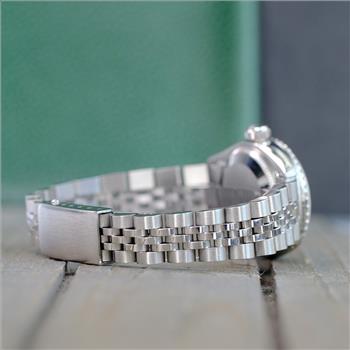 ROLEX LADIES DATEJUST WATCH STAINLESS STEEL PINK DIAL DIAMOND BEZEL 26MM - PREOWNED