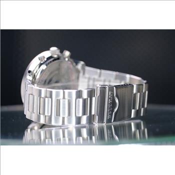 BEUCHAT MONDIAlLE DIVERS MENS WATCH WHITE CHRONOGRAPH 24 HOUR TIME ZONE STEEL