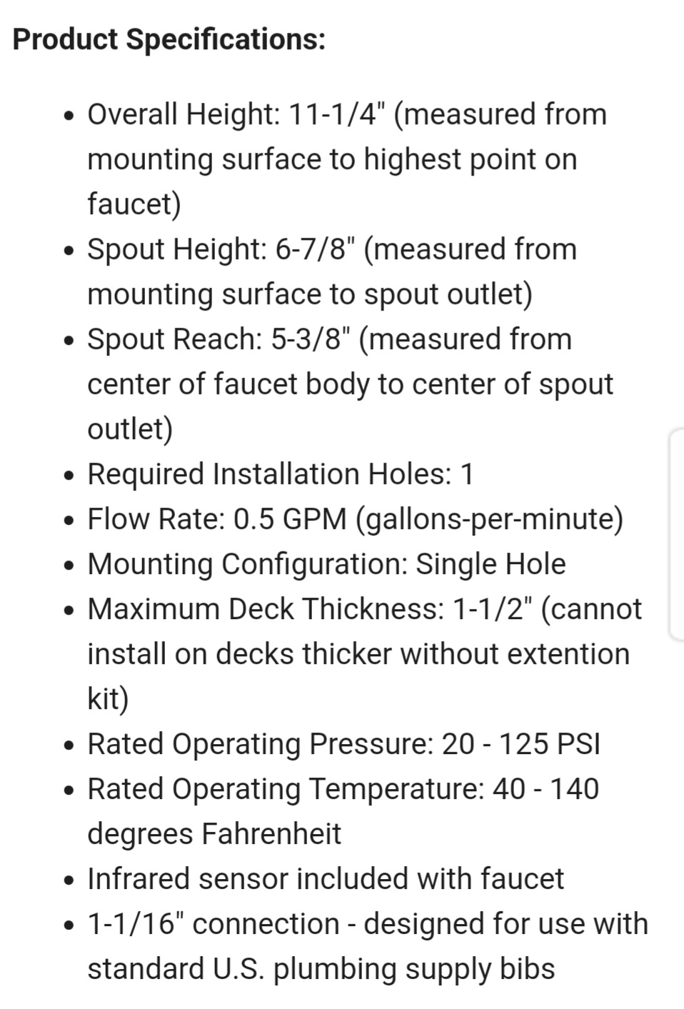 Chicago Faucet Hands Free Model 116.213.AB.1 Property Room