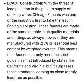 Chicago Faucet Hands Free Model# 116.213.AB.1