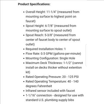 Chicago Faucet Hands Free Model# 116.213.AB.1