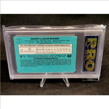 Barry Bonds 1986 Rookie Card GRADED 9.5 ---NO RESERVE AUCTION---