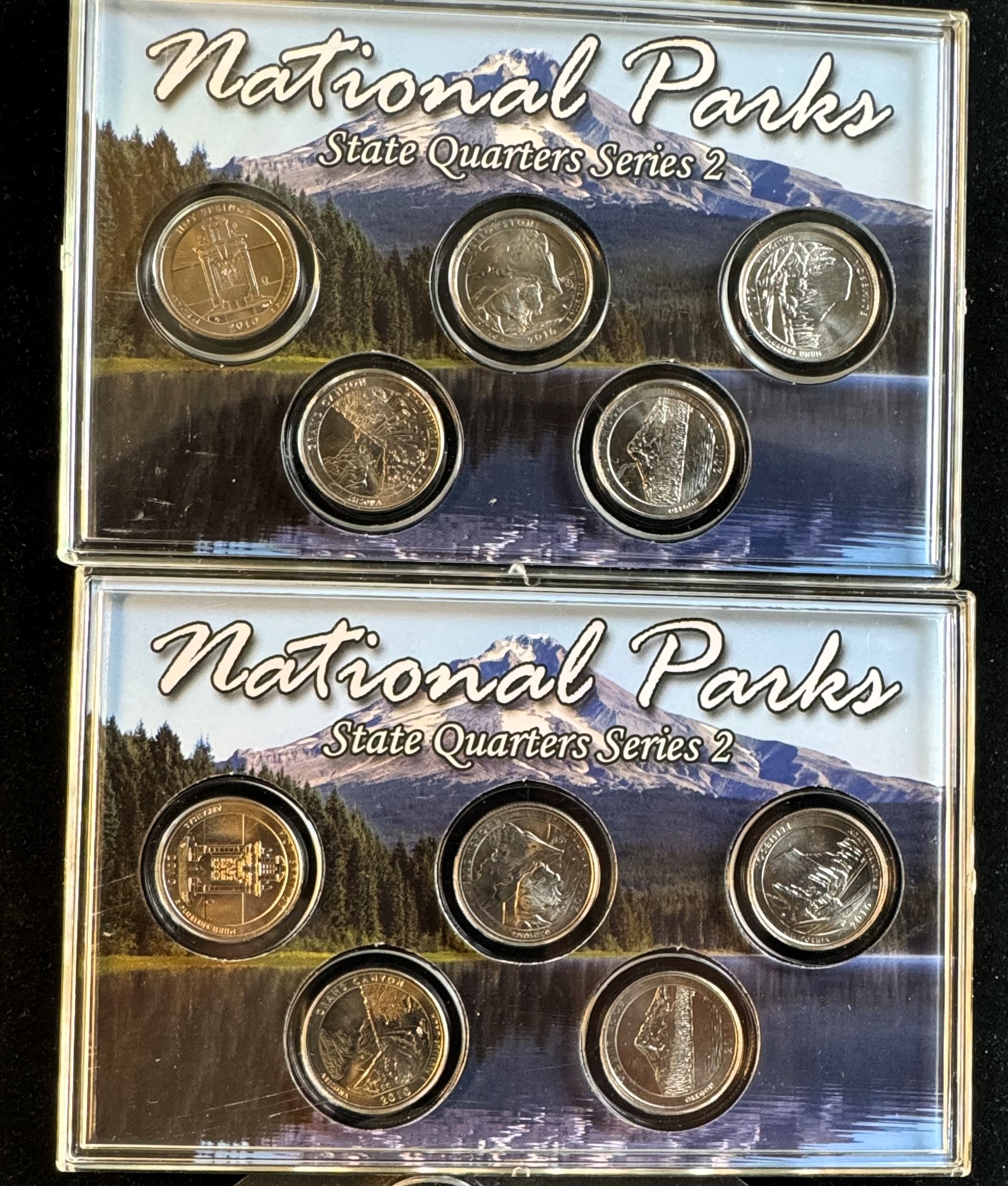 2010 U.S. MINT ORIGINAL COMPLETE SEALED DISPLAY PKG, AMERICA'S NATIONAL PARKS (10 BU) STATE QUARTERS SERIES 2 , P & D MINTS, COA
