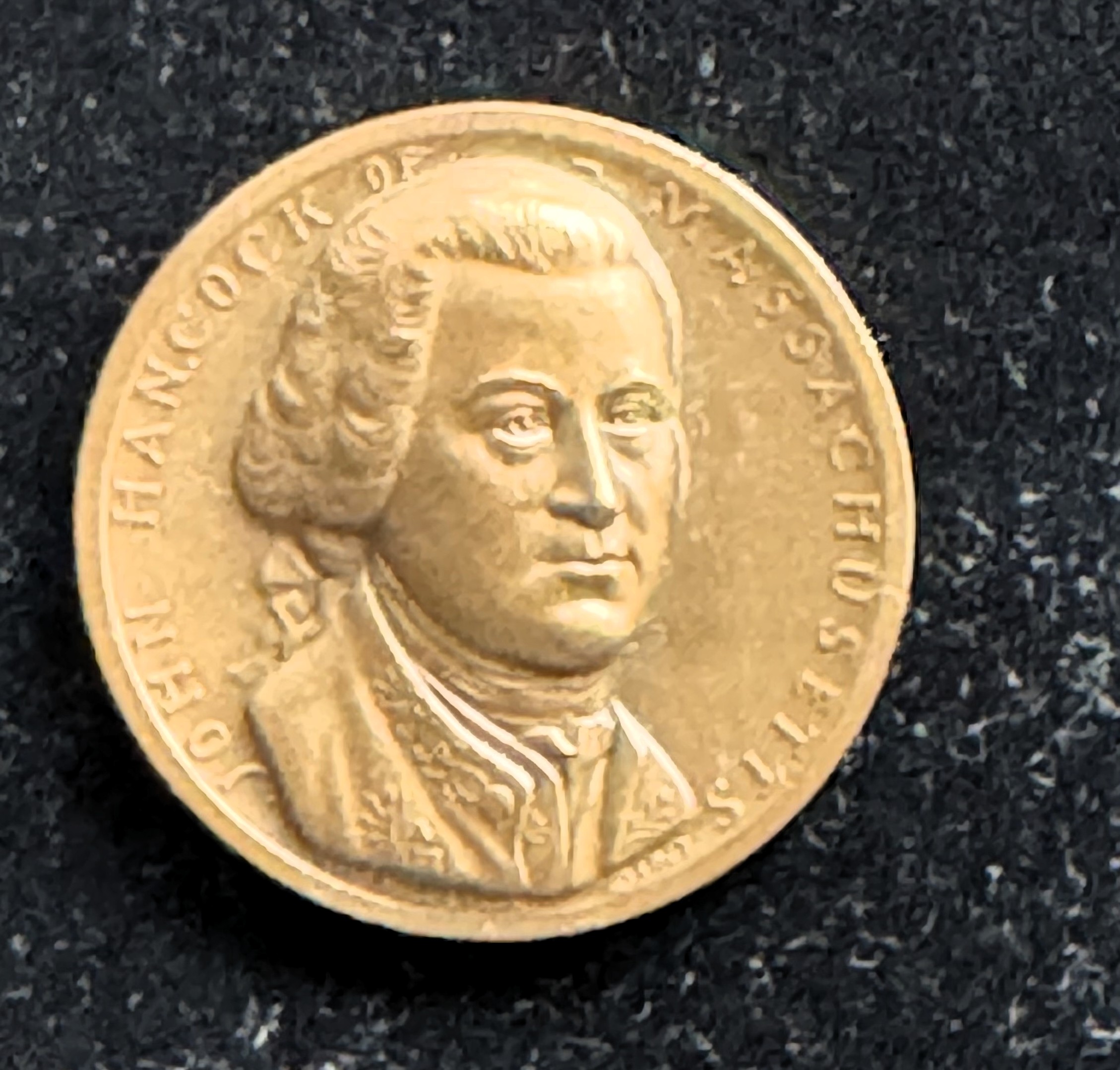 JOHN HANCOCK BRONZE HIGH RELIEF UNC MEDAL , METALLIC ART CO, LIKE NEW IN ORIG BOX