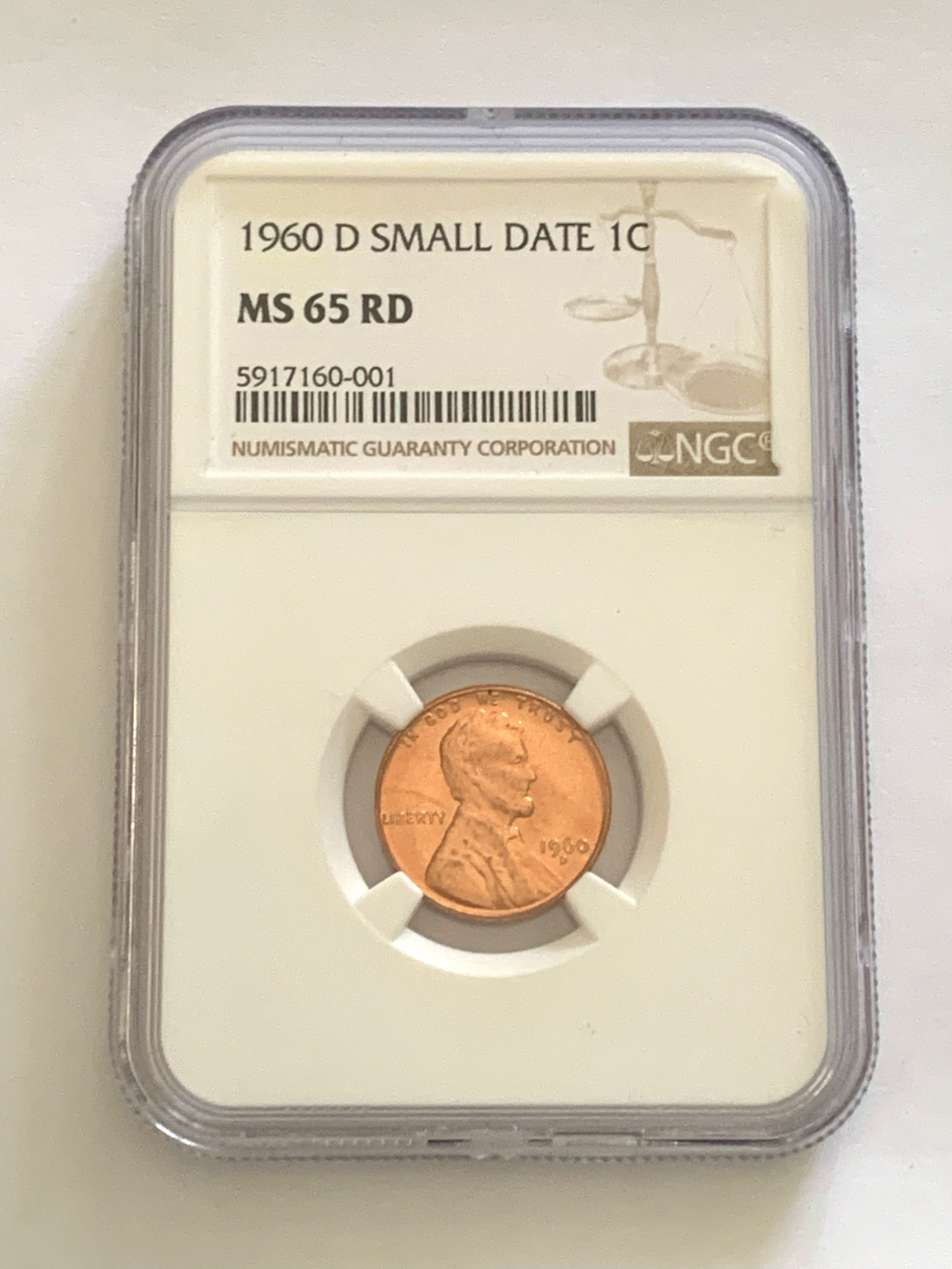 NGC Graded 1960 D SM DT 1 Cent | Property Room