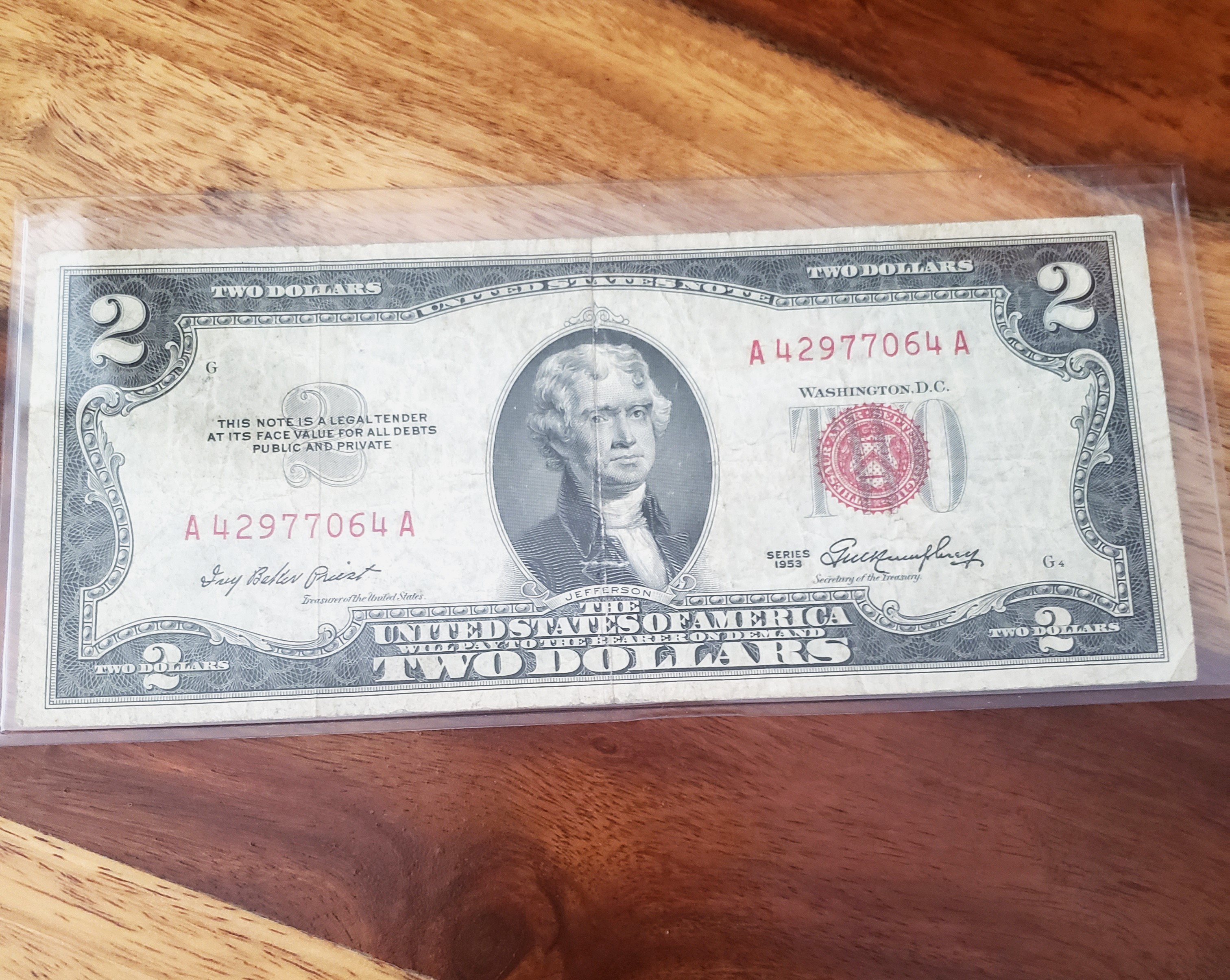 1953 $2 Bill Red Seal | Property Room