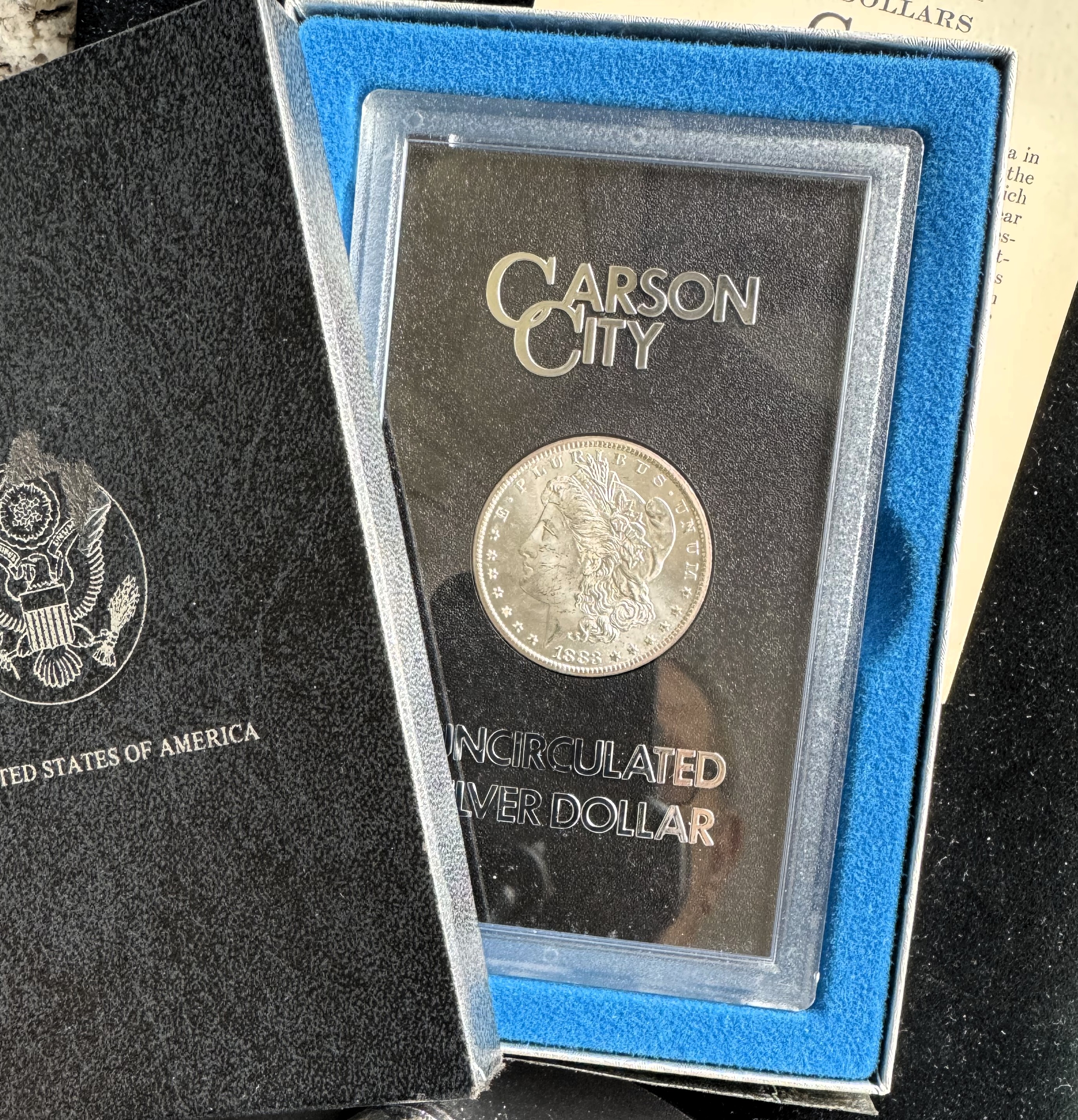 1883-CC GSA ISSUE HIGH GRADE COIN, US MINT OGP, SEALED CASE , COA