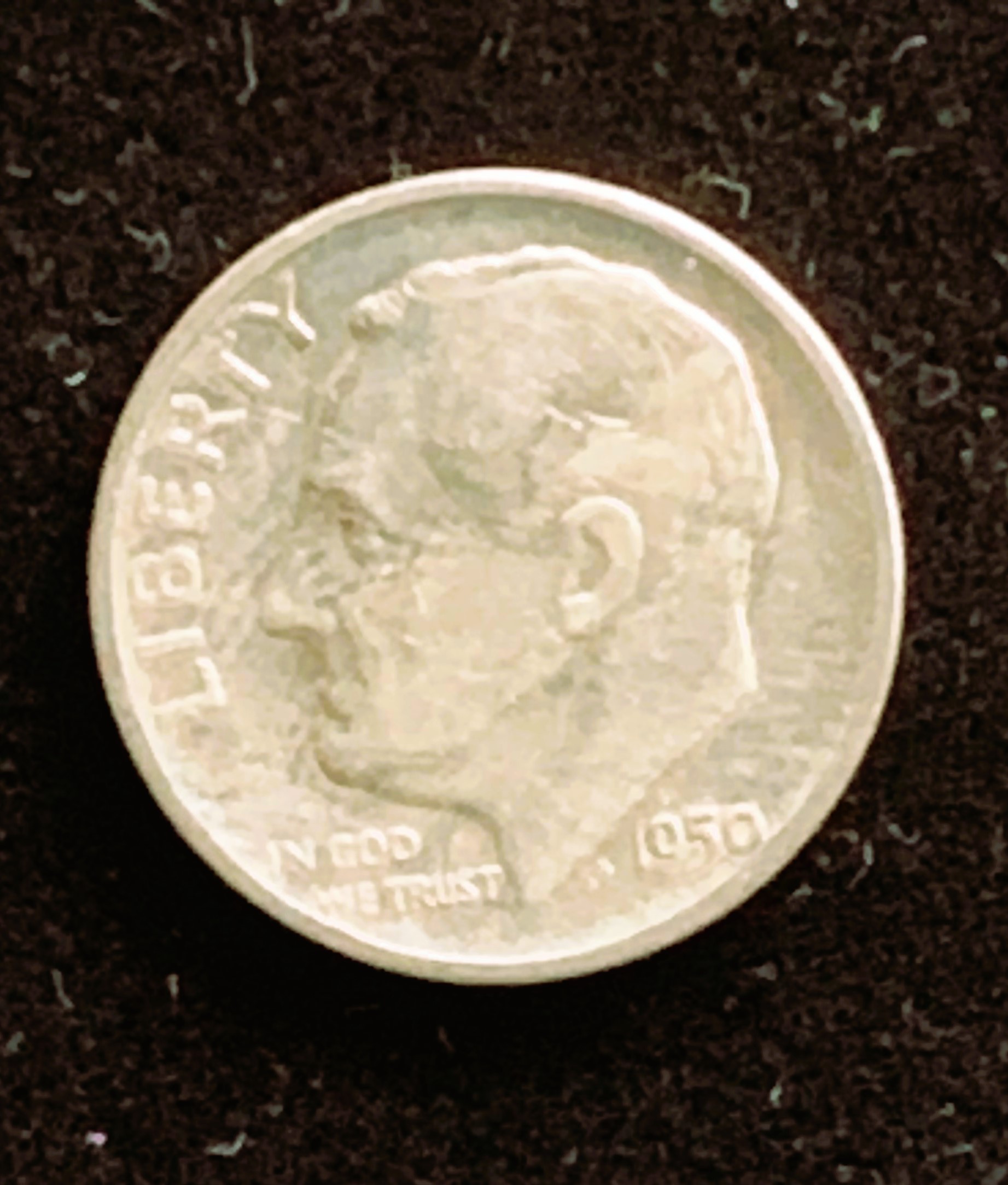 1950-S ROOSEVELT SILVER DIME (HARD TO FIND DATE) NICE BRIGHT SHINY CONDITION LOTS OF DETAIL 
