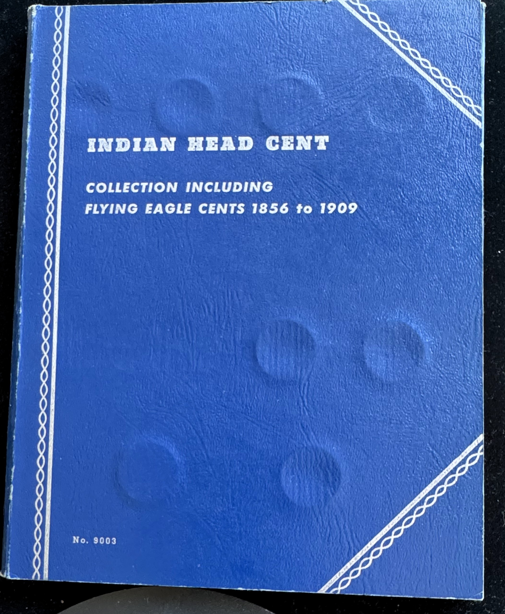 1856-1909 INDIAN HEAD CENT INCLUDING AN 1857 FLYING EAGLE, INCOMPLETE COIN SET IN A WHITMAN BOOK
