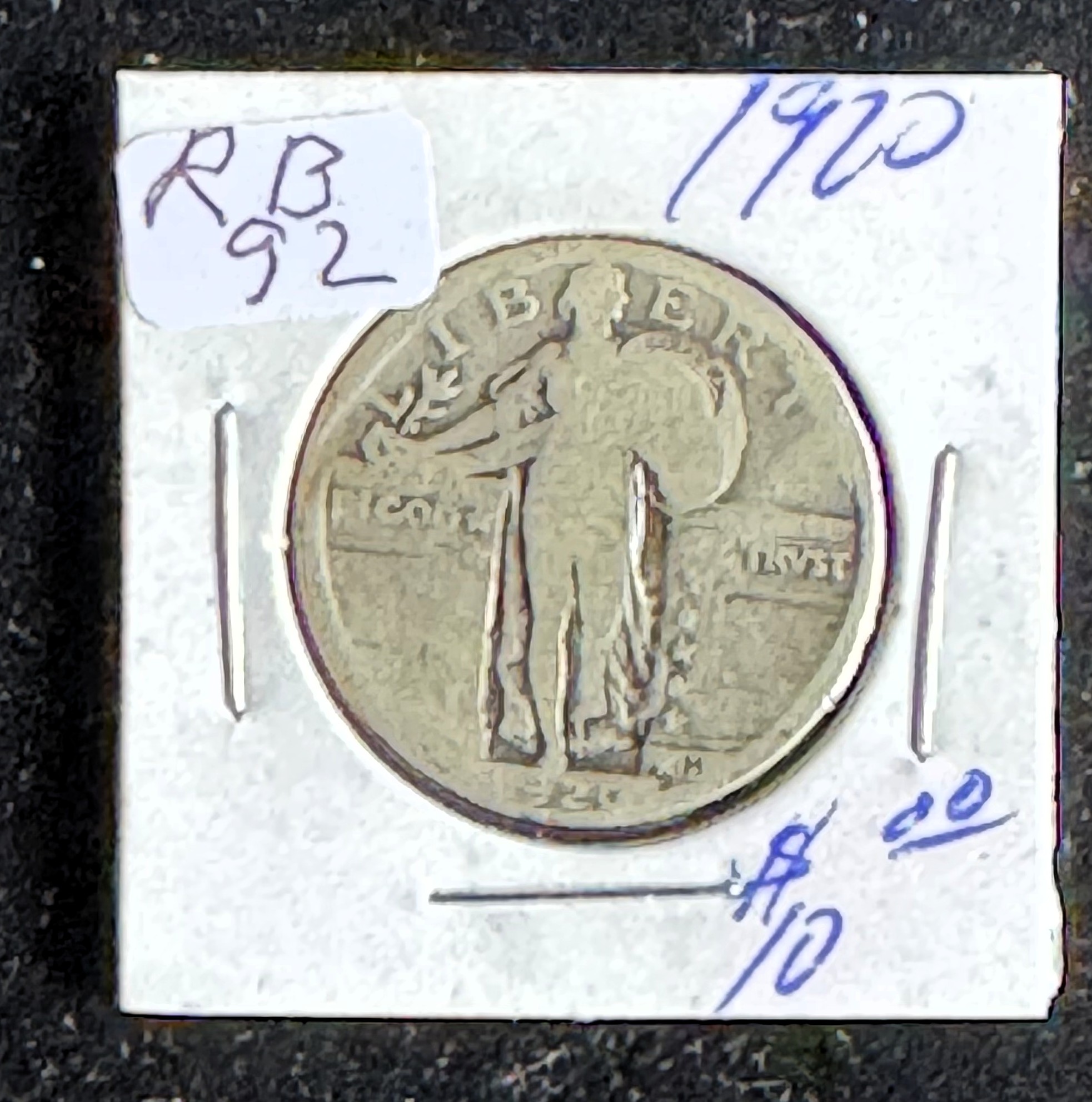 1920 SILVER STANDING LIBERTY QUARTER COIN