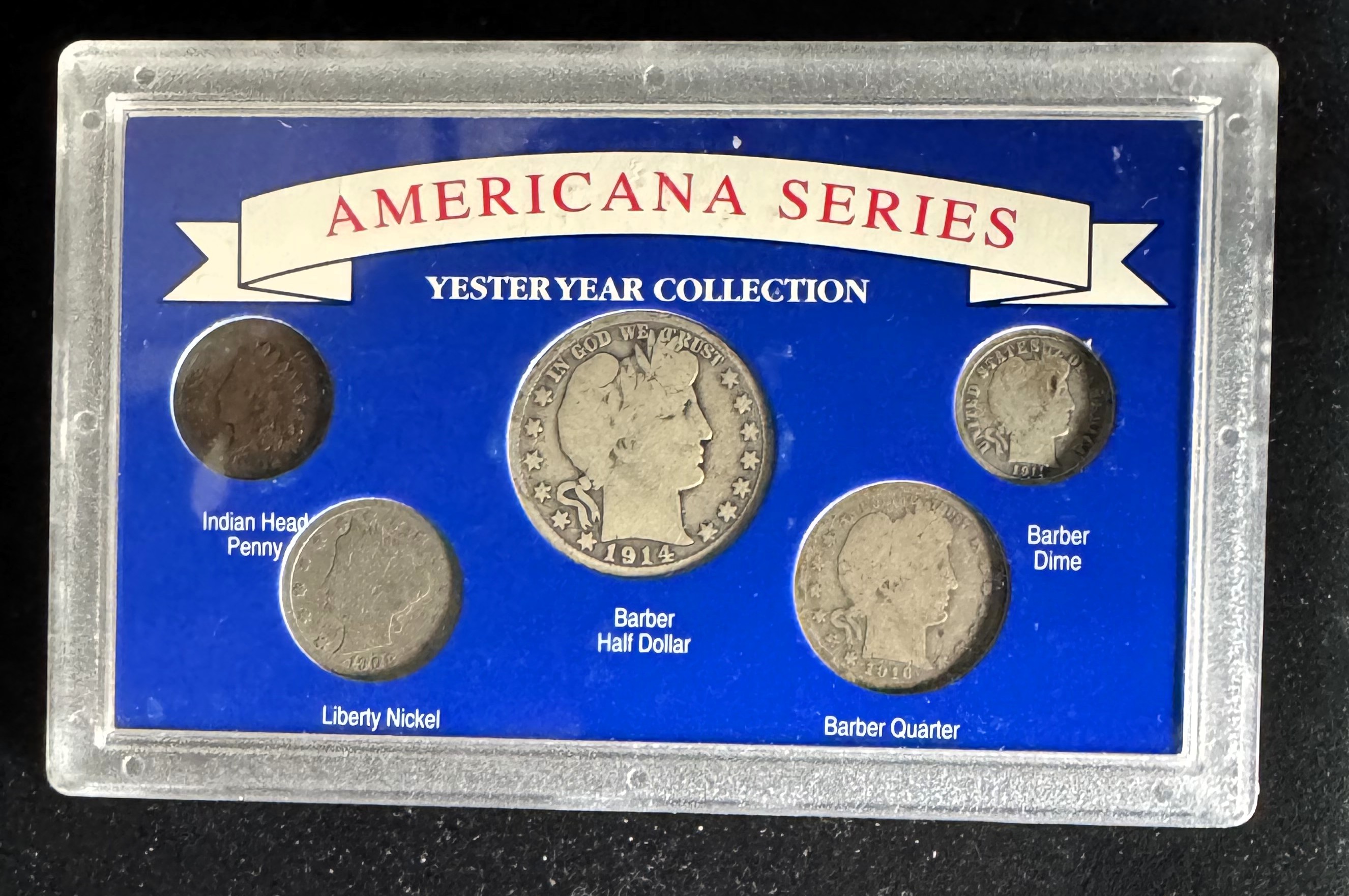 AMERICANA SERIES YESTERYEAR COLLECTION 5 COIN SET QUALITY OLD COINS IN ORIG HARD CASE