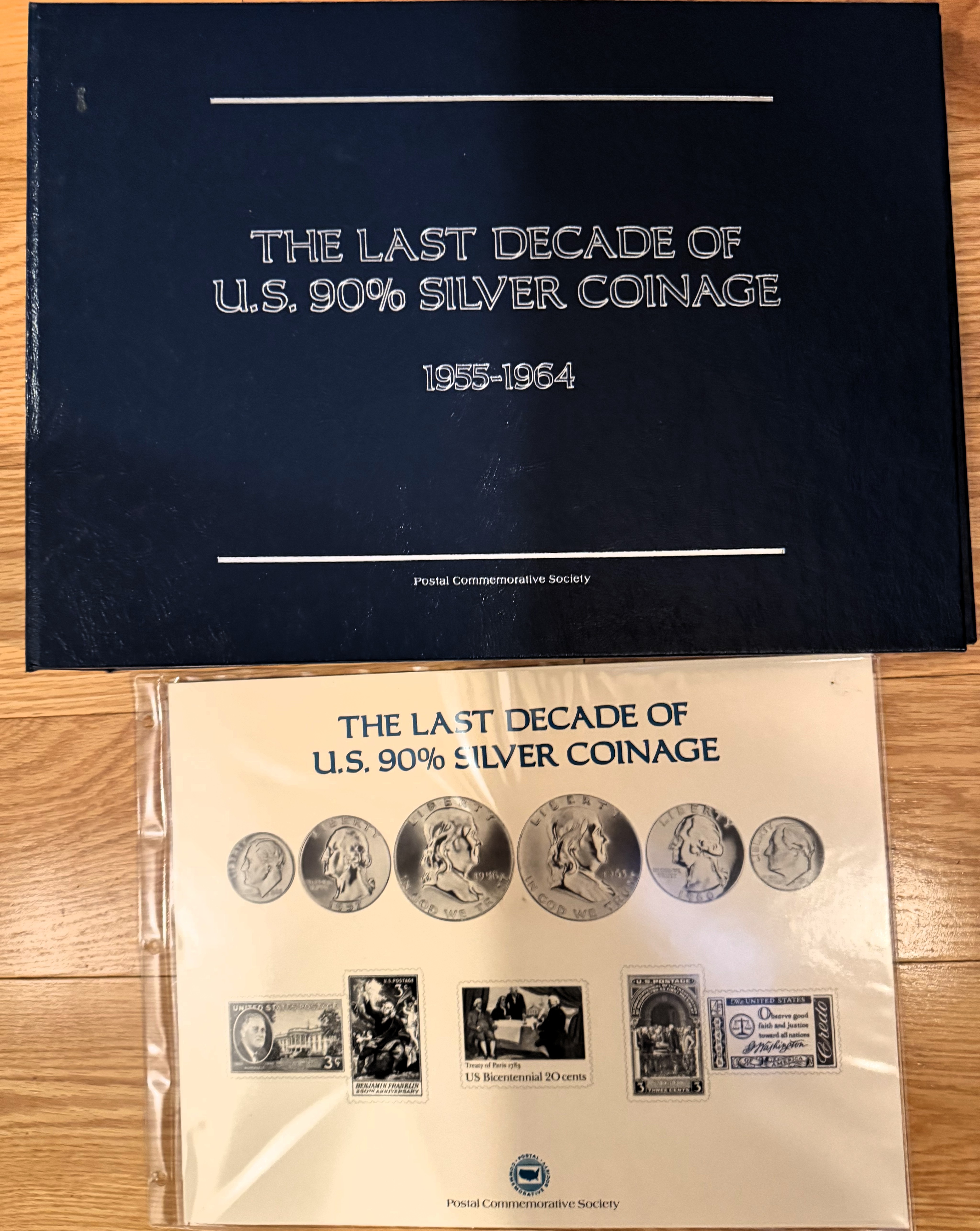 THE LAST DECADE OF U.S. 90% SILVER COINAGE, 1955-1964, ORIG SET WITH 18 HALF DOLLARS, 20 QTRS, 21 DIMES (SEE DESCRIPTION)