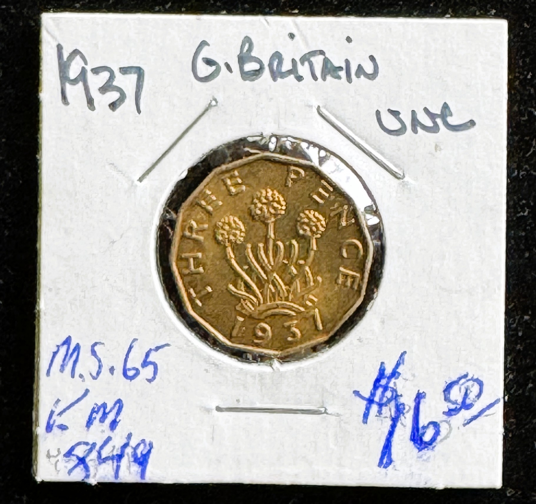 1937 GREAT BRITIAN, UNC HIGH GRADE BRIGHT LUSTER DETAIL COIN