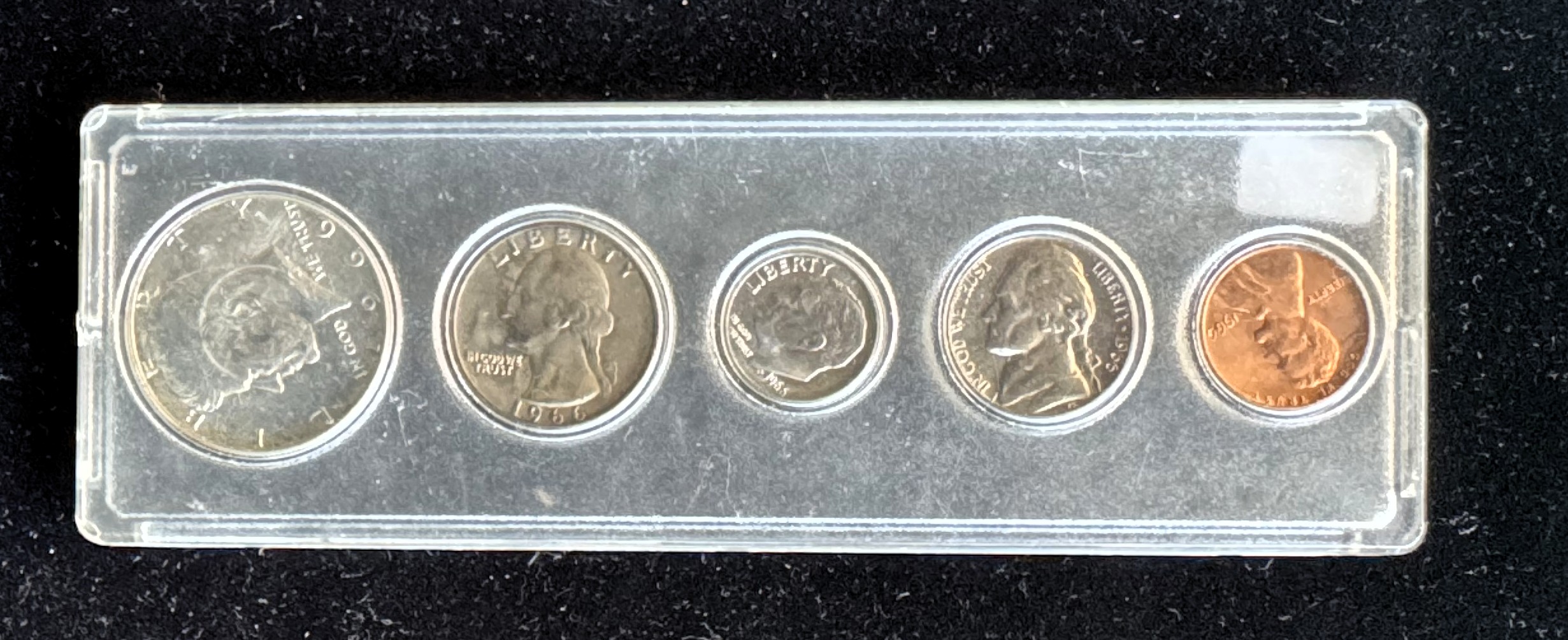 1966 U.S. 5 COIN SET IN A HARD CASE
