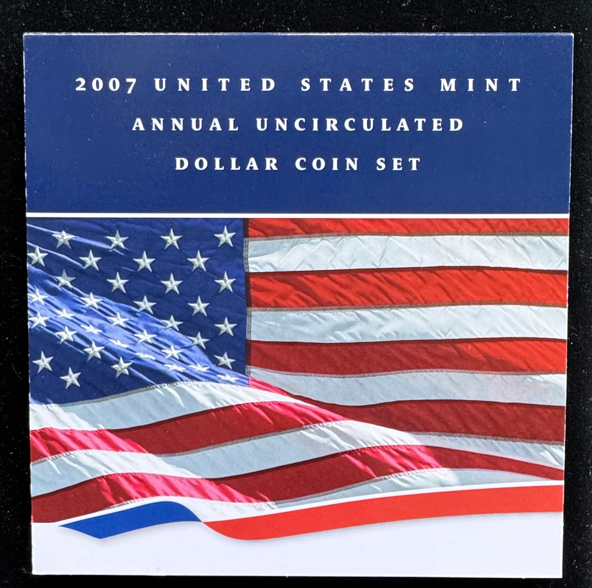 2007 U.S. MINT ANNUAL UNC 5 COIN SET, NO SILVER DOLLAR, 5 PRESIDENT GEM $1 DOLLAR COINS, IN SEALED OGP, COA